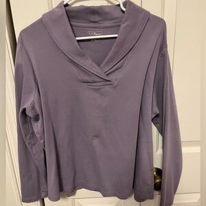 L.L. Bean Women's Lavender Long Sleeve Top (Sweatshirt Type) SZ 1X Plus/